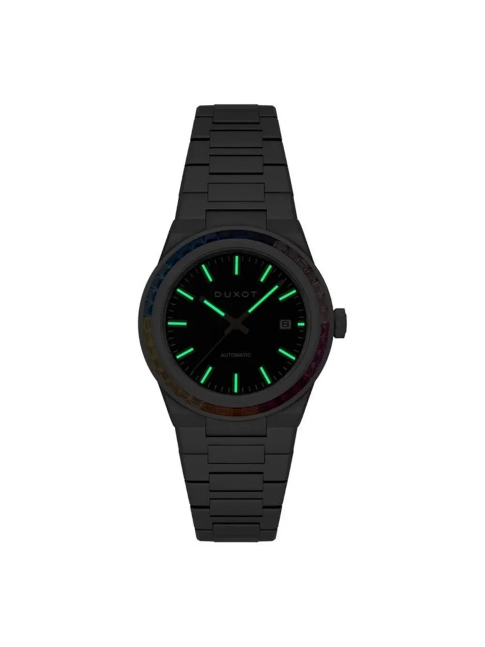 NWT Duxot Alicante Rainbow Black Dial Men's Watch